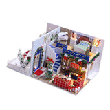 Maxbell 1:24 DIY Miniature Dollhouse Dolls House Kids Toy Gift - Blue Christmas