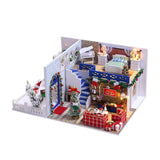 Maxbell 1:24 DIY Miniature Dollhouse Dolls House Kids Toy Gift - Blue Christmas