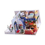 Maxbell 1:24 DIY Miniature Dollhouse Dolls House Kids Toy Gift - Blue Christmas