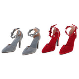 Maxbell 1/3 BJD Smart Doll Suede Shoes for Ball Jointed Doll LUTS Dollfie Lolita Ankle Belt High Heels with Flowers - Aladdin Shoppers