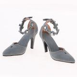 Maxbell 1/3 BJD Smart Doll Suede Shoes for Ball Jointed Doll LUTS Dollfie Lolita Ankle Belt High Heels with Flowers - Aladdin Shoppers
