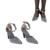 Maxbell 1/3 BJD Smart Doll Suede Shoes for Ball Jointed Doll LUTS Dollfie Lolita Ankle Belt High Heels with Flowers - Aladdin Shoppers