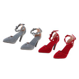 Maxbell 1/3 BJD Smart Doll Suede Shoes for Ball Jointed Doll LUTS Dollfie Lolita Ankle Belt High Heels with Flowers - Aladdin Shoppers