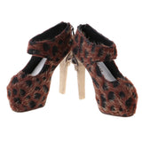 Maxbell 1/3 Doll Leopard High Heels For SD16 Girl Dolls Accessories Doll High Heels -Coffee Color - Aladdin Shoppers