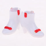 Maxbell Adorable White High Heels Rainshoes for 1/6 Blythe Takara Doll Clothes Shoes Accessory - Aladdin Shoppers