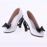 Maxbell 1/3 Doll High Heels Shoes Sandals W. Bowknot For BJD SD16 Doll Clothes White - Aladdin Shoppers