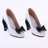 Maxbell 1/3 Doll High Heels Shoes Sandals W. Bowknot For BJD SD16 Doll Clothes White - Aladdin Shoppers