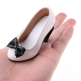 Maxbell 1/3 Doll High Heels Shoes Sandals W. Bowknot For BJD SD16 Doll Clothes White - Aladdin Shoppers
