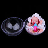 Maxbell Simulation Lifelike Mini Baby Sleeping Doll Open Egg Toy Baby Action Figure Toys Kids Christmas Gifts -Rose Red - Aladdin Shoppers