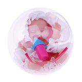 Maxbell Simulation Lifelike Mini Baby Sleeping Doll Open Egg Toy Baby Action Figure Toys Kids Christmas Gifts -Rose Red - Aladdin Shoppers