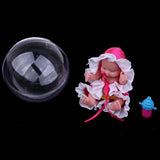 Maxbell Simulation Lifelike Mini Baby Sleeping Doll Open Egg Toy Baby Action Figure Toys Kids Christmas Gifts -Rose Red - Aladdin Shoppers