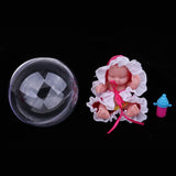 Maxbell Simulation Lifelike Mini Baby Sleeping Doll Open Egg Toy Baby Action Figure Toys Kids Christmas Gifts -Rose Red - Aladdin Shoppers