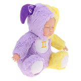 Maxbell Children Christmas Gift - Real Touch Vinyl 10inch Reborn Kit Newborn Baby Doll – Plush Constellation Doll - Purple Gemini - Aladdin Shoppers