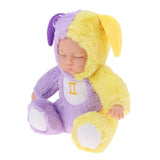 Maxbell Children Christmas Gift - Real Touch Vinyl 10inch Reborn Kit Newborn Baby Doll – Plush Constellation Doll - Purple Gemini - Aladdin Shoppers