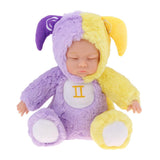 Maxbell Children Christmas Gift - Real Touch Vinyl 10inch Reborn Kit Newborn Baby Doll – Plush Constellation Doll - Purple Gemini - Aladdin Shoppers