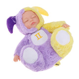 Maxbell Children Christmas Gift - Real Touch Vinyl 10inch Reborn Kit Newborn Baby Doll – Plush Constellation Doll - Purple Gemini - Aladdin Shoppers