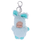 Maxbell Fluffy Key Ring Keychain Sleeping Doll Bag Car Hanging Ornament Pendant Xmas Gift -Blue - Aladdin Shoppers