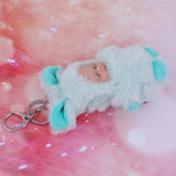 Maxbell Fluffy Key Ring Keychain Sleeping Doll Bag Car Hanging Ornament Pendant Xmas Gift -Blue - Aladdin Shoppers