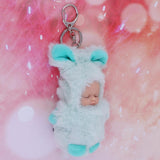 Maxbell Fluffy Key Ring Keychain Sleeping Doll Bag Car Hanging Ornament Pendant Xmas Gift -Blue - Aladdin Shoppers