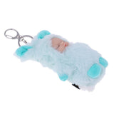 Maxbell Fluffy Key Ring Keychain Sleeping Doll Bag Car Hanging Ornament Pendant Xmas Gift -Blue - Aladdin Shoppers