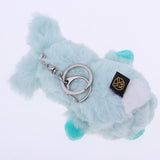 Maxbell Fluffy Key Ring Keychain Sleeping Doll Bag Car Hanging Ornament Pendant Xmas Gift -Blue - Aladdin Shoppers