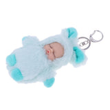 Maxbell Fluffy Key Ring Keychain Sleeping Doll Bag Car Hanging Ornament Pendant Xmas Gift -Blue - Aladdin Shoppers