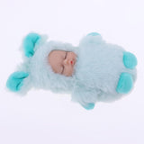Maxbell Fluffy Key Ring Keychain Sleeping Doll Bag Car Hanging Ornament Pendant Xmas Gift -Blue - Aladdin Shoppers