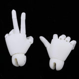 Maxbell 1/4 Doll Hand Model Toy Lifelike Resin Doll Jointed Hand Toy Gift for Christmas Halloween Gift Toy Party Decor, White Skin - Aladdin Shoppers