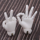 Maxbell 1/4 Doll Hand Model Toy Lifelike Resin Doll Jointed Hand Toy Gift for Christmas Halloween Gift Toy Party Decor, White Skin - Aladdin Shoppers