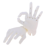 Maxbell 1/4 Doll Hand Model Toy Lifelike Resin Doll Jointed Hand Toy Gift for Christmas Halloween Gift Toy Party Decor, White Skin - Aladdin Shoppers