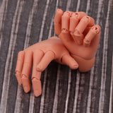Maxbell Maxbell Flexible Jointed Hands Body Part for 1/4 Fat BJD MSD IP JID Doll Accessories Coffee Skin