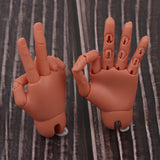 Maxbell Maxbell Flexible Jointed Hands Body Part for 1/4 Fat BJD MSD IP JID Doll Accessories Coffee Skin