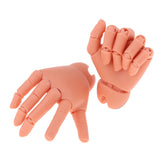 Maxbell Maxbell Flexible Jointed Hands Body Part for 1/4 Fat BJD MSD IP JID Doll Accessories Coffee Skin