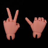 Maxbell Maxbell Flexible Jointed Hands Body Part for 1/4 Fat BJD MSD IP JID Doll Accessories Coffee Skin