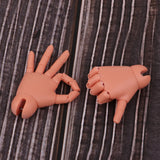 Maxbell Maxbell Flexible Jointed Hands Body Part for 1/4 Fat BJD MSD IP JID Doll Accessories Coffee Skin