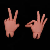 Maxbell Maxbell Flexible Jointed Hands Body Part for 1/4 Fat BJD MSD IP JID Doll Accessories Coffee Skin