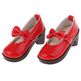 Maxbell SD Shoes 1/3 BJD Shoes with Bowknot for Supper Dollfie DZ DOD MID Doll Red High Heels Party Outfit - Aladdin Shoppers