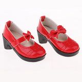 Maxbell SD Shoes 1/3 BJD Shoes with Bowknot for Supper Dollfie DZ DOD MID Doll Red High Heels Party Outfit - Aladdin Shoppers