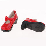 Maxbell SD Shoes 1/3 BJD Shoes with Bowknot for Supper Dollfie DZ DOD MID Doll Red High Heels Party Outfit - Aladdin Shoppers