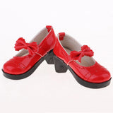 Maxbell SD Shoes 1/3 BJD Shoes with Bowknot for Supper Dollfie DZ DOD MID Doll Red High Heels Party Outfit - Aladdin Shoppers