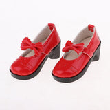 Maxbell SD Shoes 1/3 BJD Shoes with Bowknot for Supper Dollfie DZ DOD MID Doll Red High Heels Party Outfit - Aladdin Shoppers