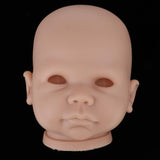 Maxbell Real Soft Vinyl 20inch Reborn Awake Baby Doll Newborn Unpainted Head Sculpt Kit DIY Accs #1 - Aladdin Shoppers