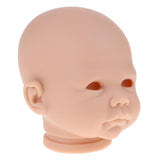 Maxbell Real Soft Vinyl 20inch Reborn Awake Baby Doll Newborn Unpainted Head Sculpt Kit DIY Accs #1 - Aladdin Shoppers