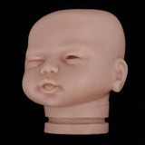 Maxbell Handmade Unpainted 20inch Reborn Doll Head Sculpt Model Silicone Head Carving Mold #2 - Aladdin Shoppers