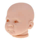 Maxbell Real Soft Vinyl 20inch Reborn Awake Baby Doll Newborn Unpainted Head Sculpt Kit DIY Accs #2 - Aladdin Shoppers