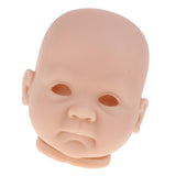 Maxbell Real Soft Vinyl 20inch Reborn Awake Baby Doll Newborn Unpainted Head Sculpt Kit DIY Accs #2 - Aladdin Shoppers