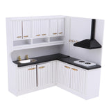 Maxbell European Style 1/12 Dolls House Kitchen Cupboard Cabinet Kit - Stove Cabinet & Sink Cabinet – Kitchen Dining Room Accessories - Aladdin Shoppers