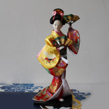 Maxbell 12inch Japanese Kimono Geisha Doll Kokeshi Handicraft Home Decoration Yellow Clothes - Aladdin Shoppers