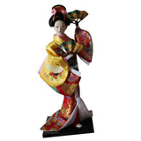 Maxbell 12inch Japanese Kimono Geisha Doll Kokeshi Handicraft Home Decoration Yellow Clothes - Aladdin Shoppers