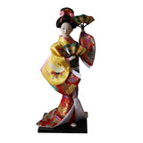 Maxbell 12inch Japanese Kimono Geisha Doll Kokeshi Handicraft Home Decoration Yellow Clothes - Aladdin Shoppers